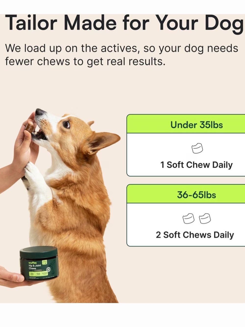 NWT wuffes Advanced Hip & Joint Support Dog Health Supplement - Picture 12 of 13